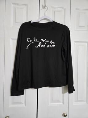 Unknown brand medium women's black pajama top